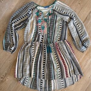 Truly Me Striped Multicolor Kids Dress